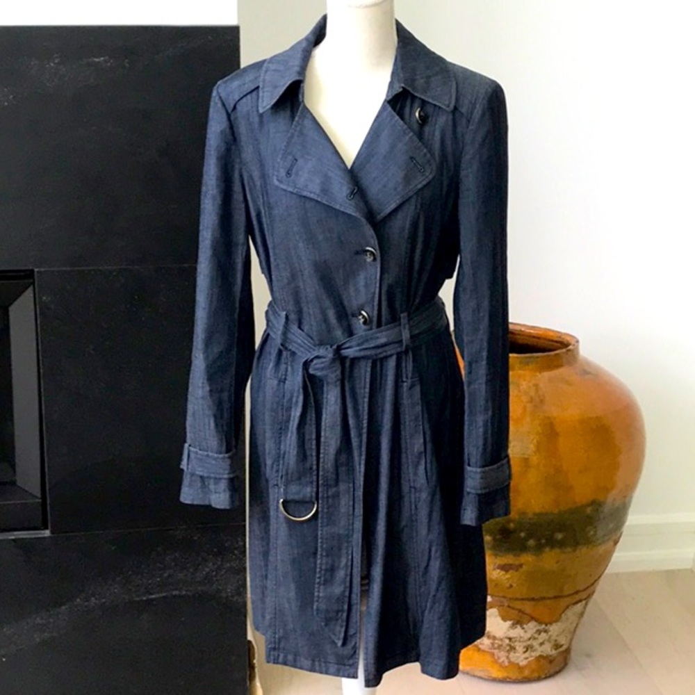 White House Black Market denim coat